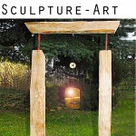 Sculpture-Art mit Text